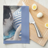 Good Morning Tuxedo Cat cats Foto Kitchen Towel Theedoek (Quarter Fold)