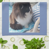 Good Morning Tuxedo Cat cats Foto Kitchen Towel Theedoek (Gevouwen)