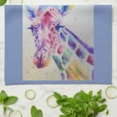 Good Morning Waterverf Giraffe zoo Kitchen Towel Theedoek (Gevouwen)