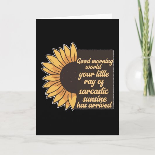 Good Morning World - Sarcastic Kaart (Voorkant)