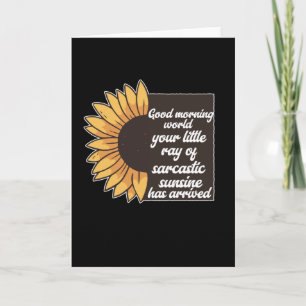 Good Morning World - Sarcastic Kaart