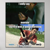 Good Morning Yakuza Meme Poster (Voorkant)