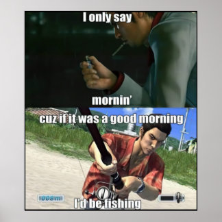 Good Morning Yakuza Meme Poster