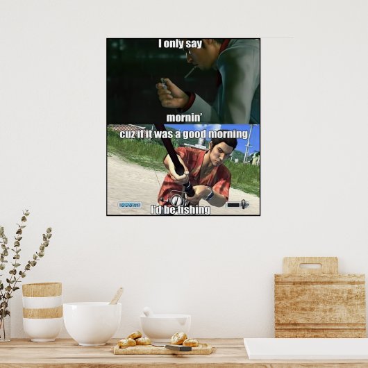 Good Morning Yakuza Meme Poster (Keuken)