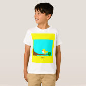 Good Morning Yellow Bird Boys White Basic T Shirt (Voorkant volledig)