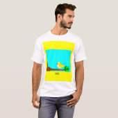 Good Morning Yellow Bird Mannen Basic T Shirt (Voorkant volledig)