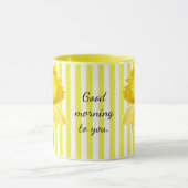 Good Morning Yellow Daffodil Floral Photography Mok (Midden)