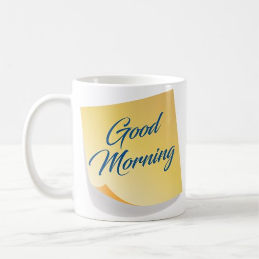 Good Morning Yellow Note Coffee Mug Koffiemok (Links)