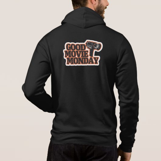Good Movie Monday Zip Up Hoodie (Black, Unisex) (Achterkant)