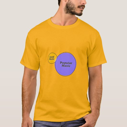 Good Music Popular Music venn-diagram T-shirt (Voorkant)