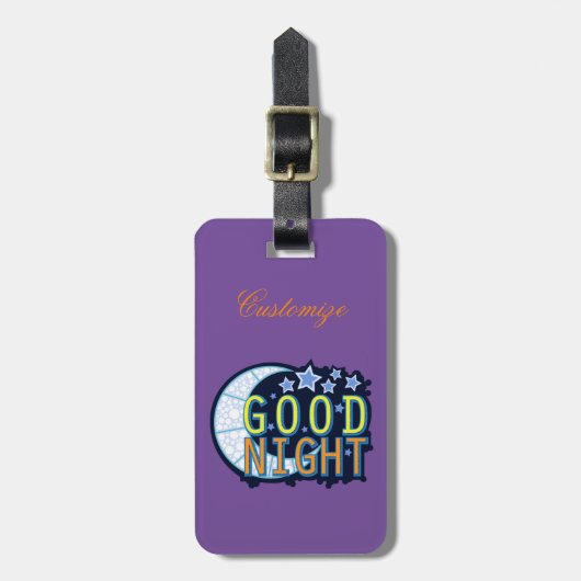 Good Night Crescent Moon Thunder_Cove Bagagelabel (Voorkant verticaal)