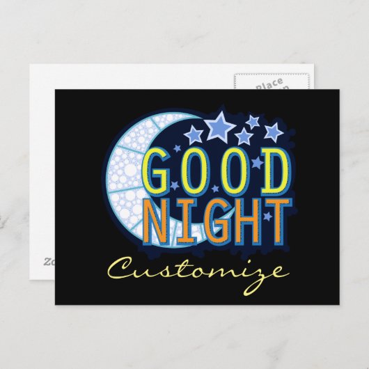 Good Night Crescent Moon Thunder_Cove Briefkaart (Voorkant / Achterkant)