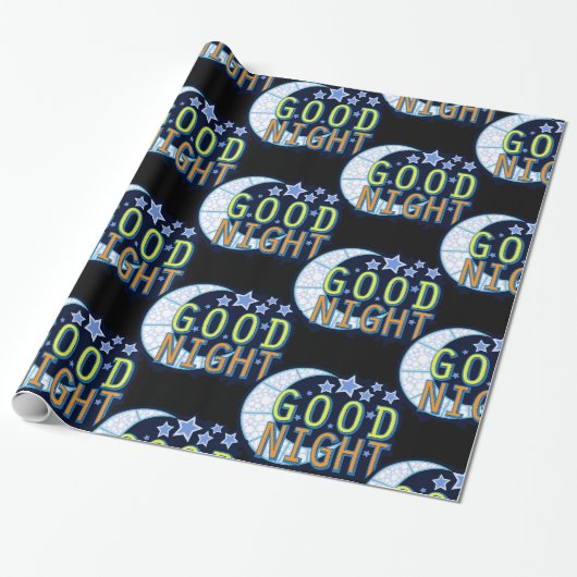Good Night Crescent Moon Thunder_Cove Cadeaupapier (Uitgerold)