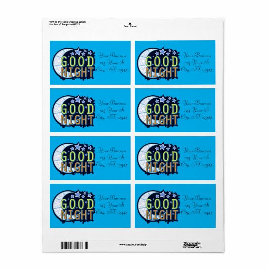 Good Night Crescent Moon Thunder_Cove Etiket (Full Sheet)