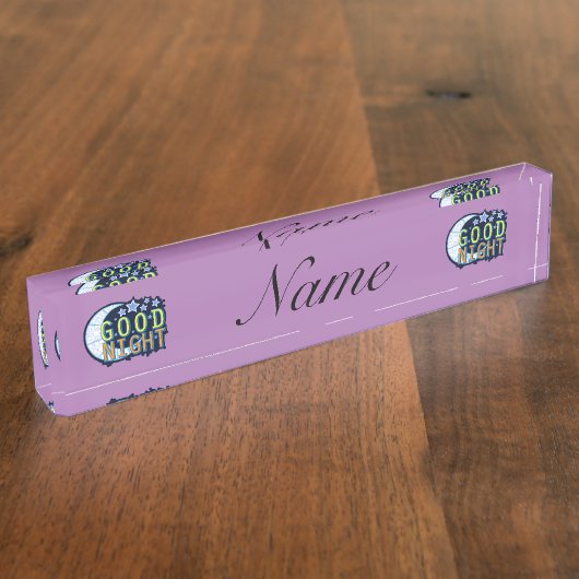 Good Night Crescent Moon Thunder_Cove Naambordje (Zijkant)