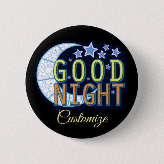 Good Night Crescent Moon Thunder_Cove Ronde Button 5,7 Cm (Voorkant)