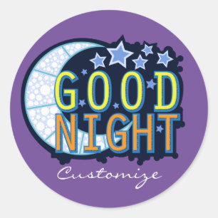 Good Night Crescent Moon Thunder_Cove Ronde Sticker