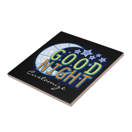 Good Night Crescent Moon Thunder_Cove Tegeltje (Zijkant)