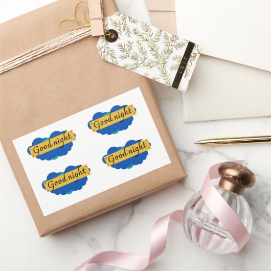 Good Night Journal-Sticker Rechthoekige Sticker (Geschenken)