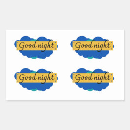 Good Night Journal-Sticker Rechthoekige Sticker