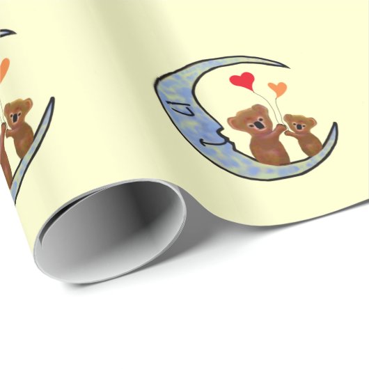 Good Night Koala Moon Cadeaupapier (Rol Hoek)