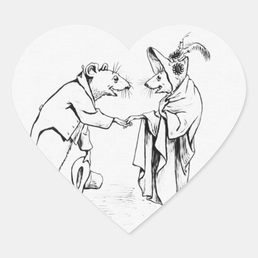 Good Night Mice Hart Sticker (Voorkant)