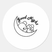 GOOD NIGHT RONDE STICKER (Voorkant)