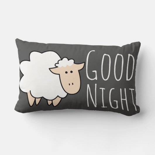 Good Night Sleep Cute Sheep Kussen (Achterkant)