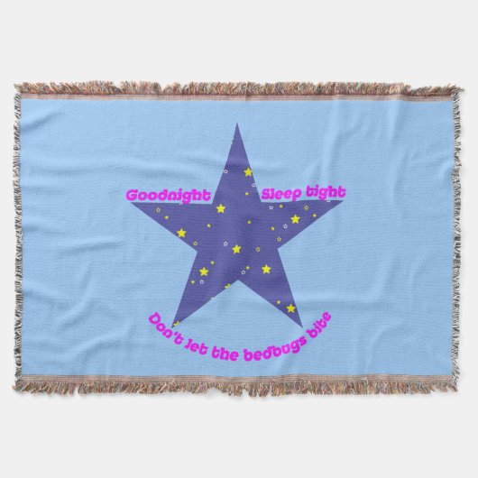 Good Night Sleep Tight Star Deken (Voorkant)