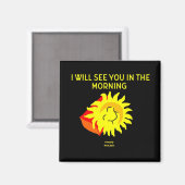 Good Night Sun 2 Inch Square Magnet (Voorkant / Achterkant)