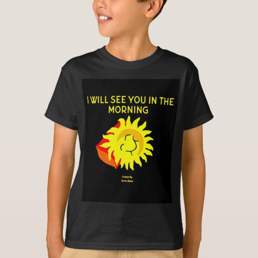 Good Night Sun Boys Black Basic T Shirt (Voorkant)