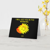 Good Night Sun Horizontal Wenskaart Kaart (Gele Bloem)