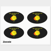 Good Night Sun Oval Sticker (Vel)