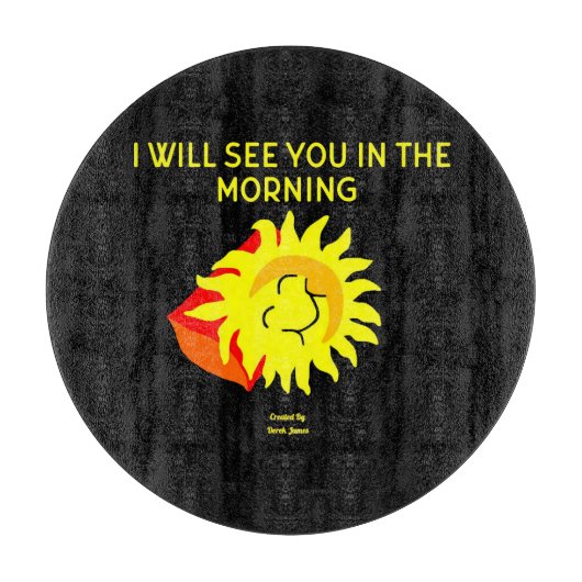 Good Night Sun Round Cutting Board 30,4 cm Snijplank (Voorkant)