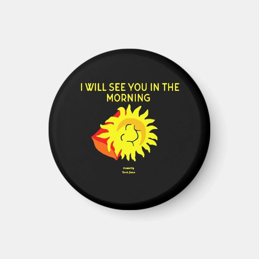 Good Night Sun Round Magnet (Voorkant)