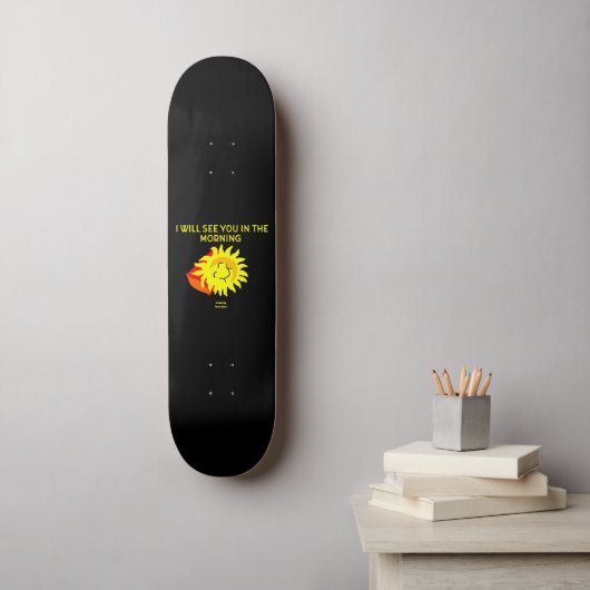 Good Night Sun Skateboard (Muurkunst)