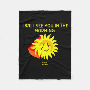 Good Night Sun Small Fleece Blanket Deken
