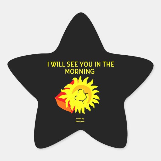 Good Night Sun Star Sticker (Voorkant)