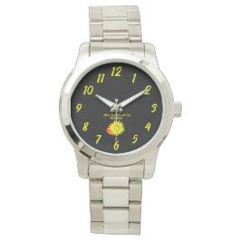 Good Night Sun Unisex Silver Bracelet Watch Horloge