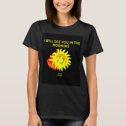 Good Night Sun Women's Black Basic T Shirt (Voorkant)