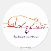 Good Night Sweet Prince stickers (Voorkant)