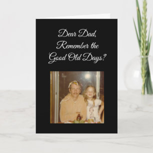Good Old Days Personalized Photo Fathers Day Kaart