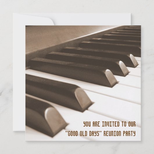 Good Old Days Reunion nodigt uit Kaart (Voorkant)