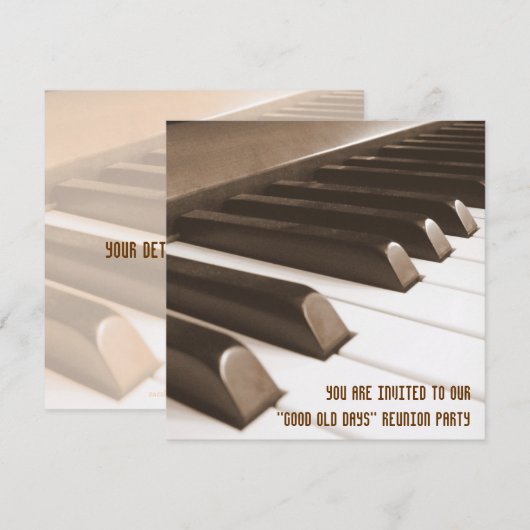 Good Old Days Reunion nodigt uit Kaart (Voorkant / Achterkant)