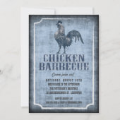 Good Old Fashion Chicken Barbecue Aged Invitation Kaart (Voorkant)