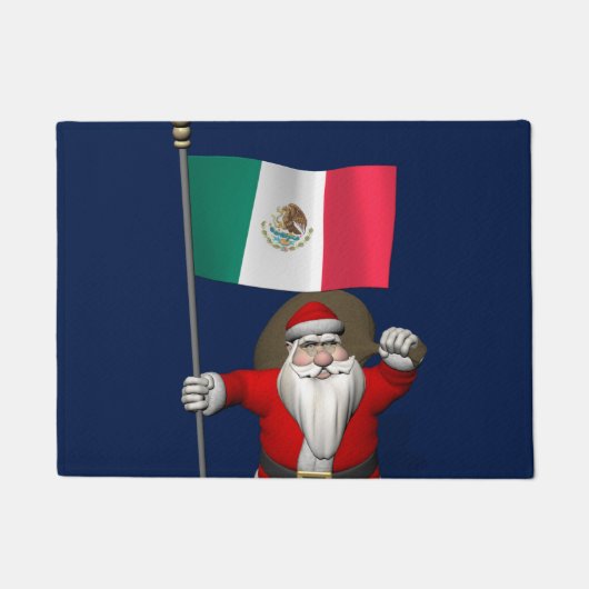 Good Old Santa Claus Visiting Mexico Deurmat (Voorkant)