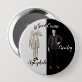Good Omens badge Ronde Button 4,0 Cm (Voorkant /achterkant)