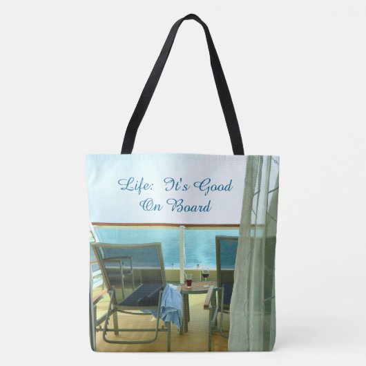 Good On Board Custom Nautical Tote Bag (Voorkant)
