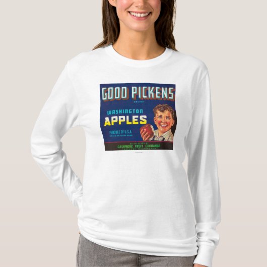 Good Pickens Apple Label - Cashmere, WA T-shirt (Voorkant)