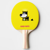 GOOD PUPPY Ping Pong. HET IS ER GEBEURD. Tafeltennisbatje (Achterkant)